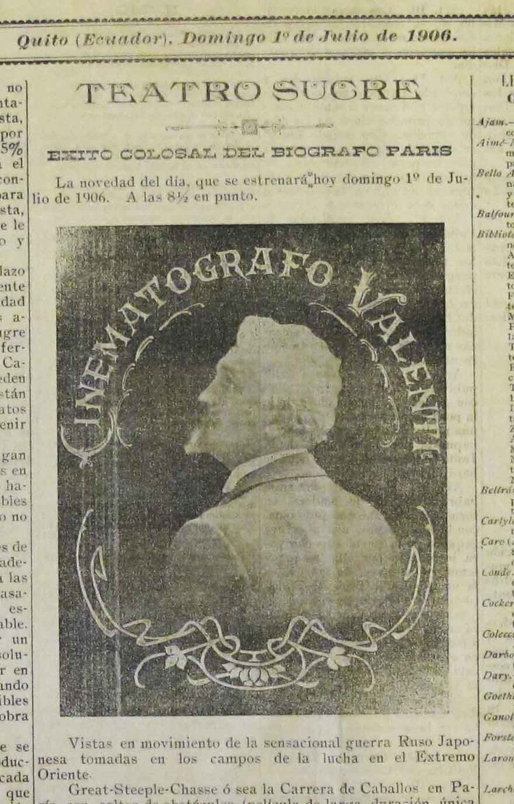 El Comercio, 1 de julio, 1906, Quito. 
