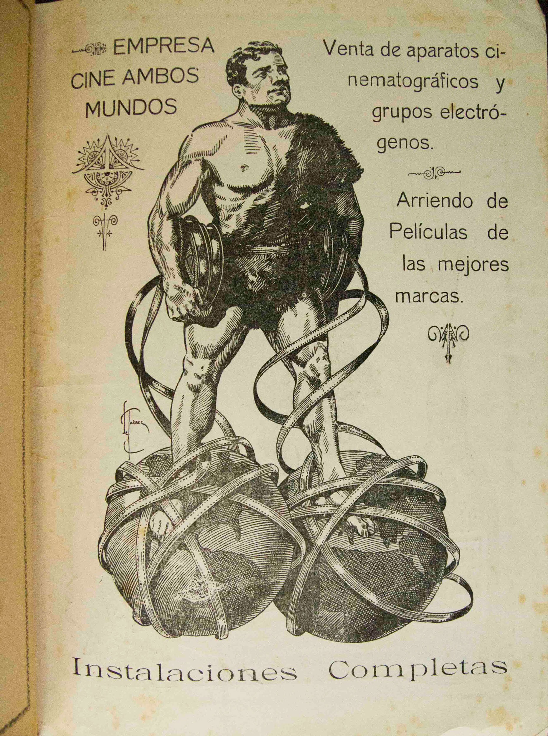 Logotipo de Ambos Mundos en revista Proyecciones del Edén - 1922.